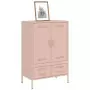 Credenza Rosa 68x39x101,5 cm in Acciaio Laminato a Freddo