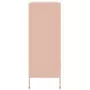 Credenza Rosa 68x39x101,5 cm in Acciaio Laminato a Freddo