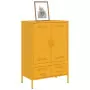 Credenza Giallo Senape 68x39x101,5 cm Acciaio Laminato Freddo