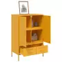 Credenza Giallo Senape 68x39x101,5 cm Acciaio Laminato Freddo