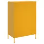 Credenza Giallo Senape 68x39x101,5 cm Acciaio Laminato Freddo