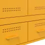 Credenza Giallo Senape 68x39x101,5 cm Acciaio Laminato Freddo