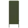 Credenza Verde Oliva 68x39x101,5 cm Acciaio Laminato a Freddo