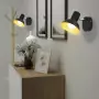 Applique 2 pz per 2 Lampadine E27 Nero e Oro