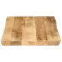 Piano Tavolo Bordi Vivi 50x40x2,5cm Legno Massello Mango Grezzo