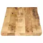 Piano Tavolo Bordi Vivi 80x40x2,5cm Legno Massello Mango Grezzo