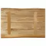 Piano Tavolo Bordi Vivi 50x40x3,8cm Legno Massello Mango Grezzo