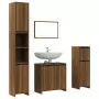 Set Mobili da Bagno 4 pz Rovere Marrone in Legno Multistrato