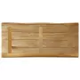 Piano Tavolo Bordi Vivi 90x40x2,5cm Legno Massello Mango Grezzo