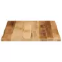 Piano Tavolo Bordi Vivi 40x40x3,8cm Legno Massello Mango Grezzo