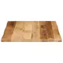 Piano Tavolo Bordi Vivi 60x60x3,8cm Legno Massello Mango Grezzo