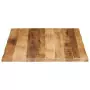 Piano Tavolo Bordi Vivi 90x80x3,8cm Legno Massello Mango Grezzo