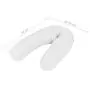 Cuscino per Gravidanza a Forma di J 54x(36-43) cm Bianco