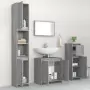 Set Mobili da Bagno 4 pz Grigio Sonoma in Legno Multistrato