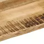 Piano Tavolo Bordi Vivi 60x40x3,8cm Legno Massello Mango Grezzo