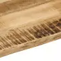 Piano Tavolo Bordi Vivi 80x40x3,8cm Legno Massello Mango Grezzo