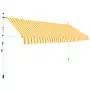 Tenda da Sole Retrattile Manuale 400cm Strisce Arancione Bianco