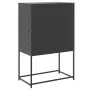 Credenza Nera 68,5x38,5x107 cm in Acciaio