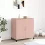 Credenza Rosa 68,5x39x72 cm in Acciaio Laminato a Freddo