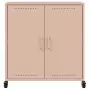 Credenza Rosa 68,5x39x72 cm in Acciaio Laminato a Freddo