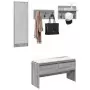 Set di Mobili da Ingresso 4 pz Grigio Sonoma Legno Multistrato