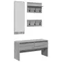 Set di Mobili da Ingresso 4 pz Grigio Sonoma Legno Multistrato