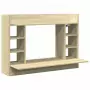 Scrivania a Parete Rovere Sonoma 105x48x75 cm Legno Multistrato