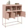 Credenza Rosa 100,5x39x107 cm in Acciaio Laminato a Freddo