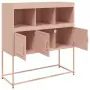 Credenza Rosa 100,5x39x107 cm in Acciaio Laminato a Freddo