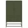 Credenza Verde Oliva 68x39x111,5 cm Acciaio Laminato a Freddo