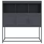 Credenza Antracite 100,5x39x107 cm in Acciaio Laminato a Freddo