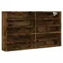 Armadietto Vetrina Rovere Fumo 100x15x58 cm Legno Multistrato