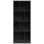 Libreria Nera 57x28,5x141 cm in Legno Multistrato