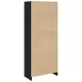 Libreria Nera 57x28,5x141 cm in Legno Multistrato