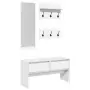 Set Mobili da Ingresso 4 pz Bianco in Legno Multistrato