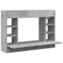 Scrivania a Parete Grigio Cemento 105x48x75cm Legno Multistrato