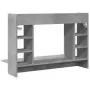 Scrivania a Parete Grigio Cemento 105x48x75cm Legno Multistrato