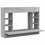 Scrivania a Parete Grigio Sonoma 105x48x75cm Legno Multistrato