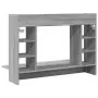 Scrivania a Parete Grigio Sonoma 105x48x75cm Legno Multistrato