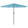 Ombrellone Giardino con Palo in Acciaio Blu 324x324x247 cm