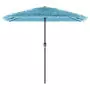 Ombrellone Giardino con Palo in Acciaio Blu 248x248x248 cm