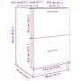 Mobile Lavabo Bianco 80x33x60 cm in Truciolare