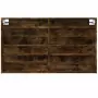 Armadietto Vetrina Rovere Fumo 100x8,5x58 cm Legno Multistrato