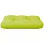 Cuscino per Pallet Verde Brillante 60x40x12 cm in Tessuto