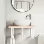 Reggimensole per Lavabo 2 pz Bianche Trapezio in Acciaio