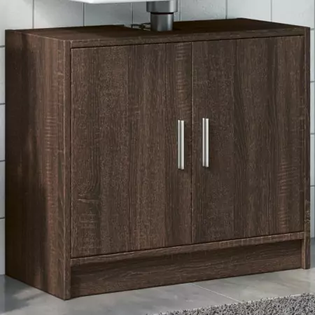 Mobile Lavabo Rovere Fumo 63x29x55 cm in Truciolare