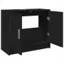 Mobile Lavabo Nero 63x29x55 cm in Truciolato