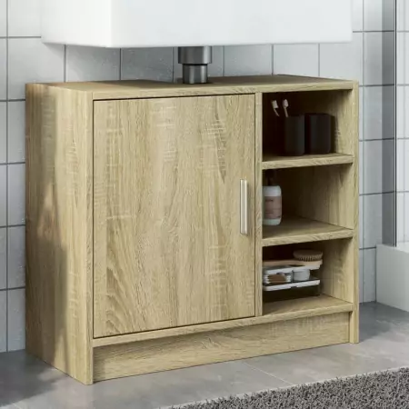 Mobile Lavabo Rovere Sonoma 63x29x55 cm Legno Multistrato