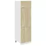 Mobile per Frigo Rovere Sonoma 60x57x207 cm Legno Multistrato