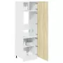 Mobile per Frigo Rovere Sonoma 60x57x207 cm Legno Multistrato